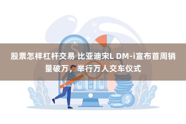 股票怎样杠杆交易 比亚迪宋L DM-i宣布首周销量破万，举行万人交车仪式