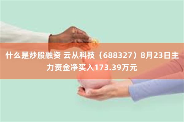 什么是炒股融资 云从科技（688327）8月23日主力资金净买入173.39万元