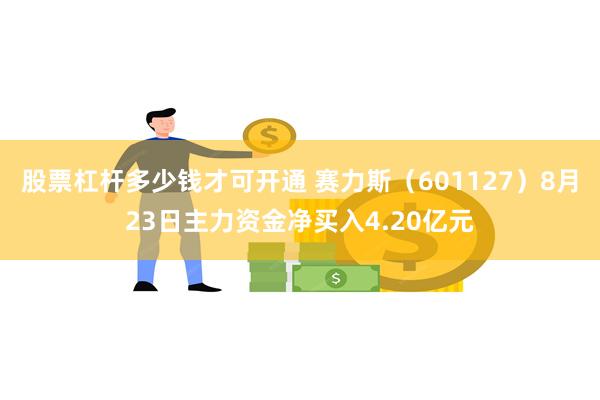 股票杠杆多少钱才可开通 赛力斯（601127）8月23日主力资金净买入4.20亿元