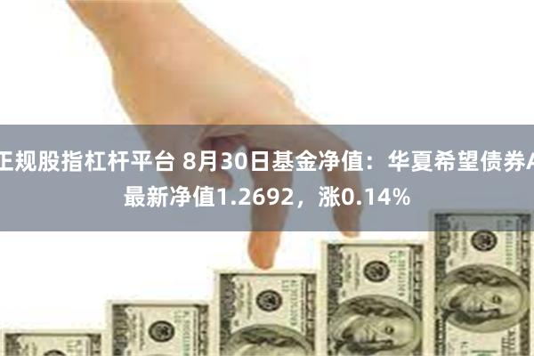 正规股指杠杆平台 8月30日基金净值：华夏希望债券A最新净值1.2692，涨0.14%