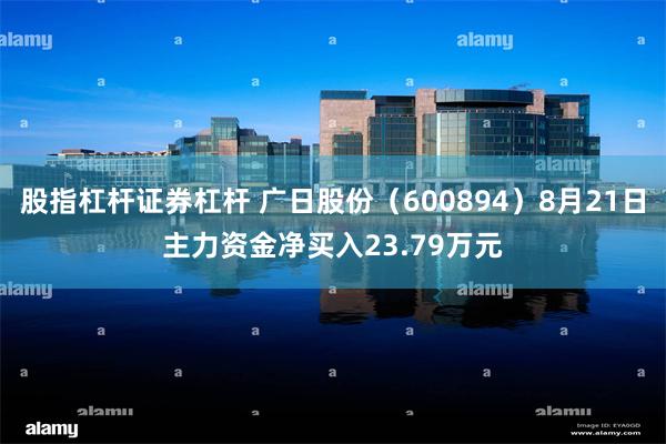 股指杠杆证券杠杆 广日股份（600894）8月21日主力资金净买入23.79万元