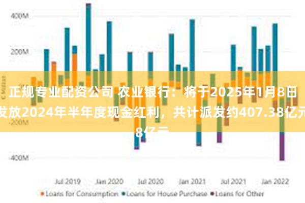 正规专业配资公司 农业银行：将于2025年1月8日发放2024年半年度现金红利，共计派发约407.38亿元